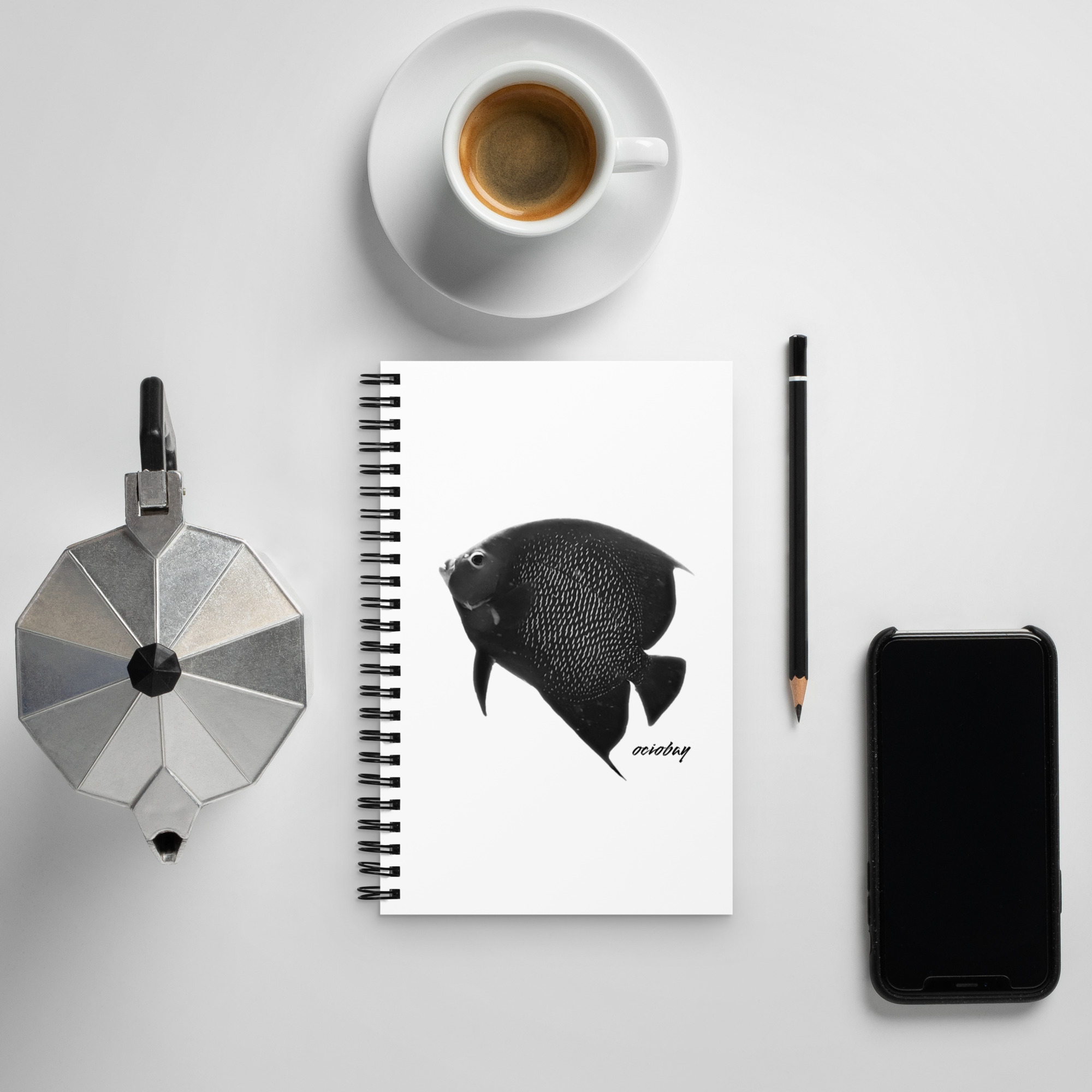 French Angelfish Spiral notebook